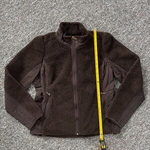Ruff Hewn Chocolate Brown Fleece Jacket Women Size Large